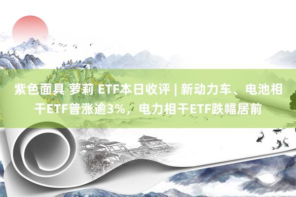 紫色面具 萝莉 ETF本日收评 | 新动力车、电池相干ETF普涨逾3%，电力相干ETF跌幅居前