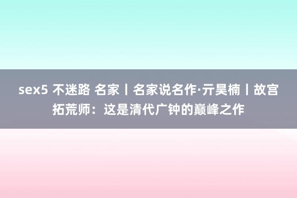 sex5 不迷路 名家丨名家说名作·亓昊楠丨故宫拓荒师：这是清代广钟的巅峰之作