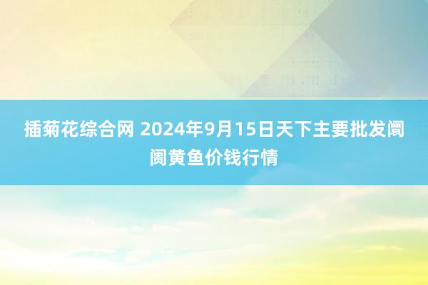 插菊花综合网 2024年9月15日天下主要批发阛阓黄鱼价钱行情