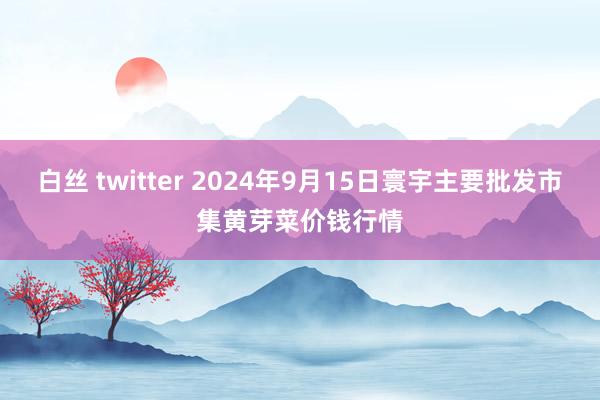 白丝 twitter 2024年9月15日寰宇主要批发市集黄芽菜价钱行情