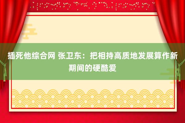 插死他综合网 张卫东：把相持高质地发展算作新期间的硬酷爱