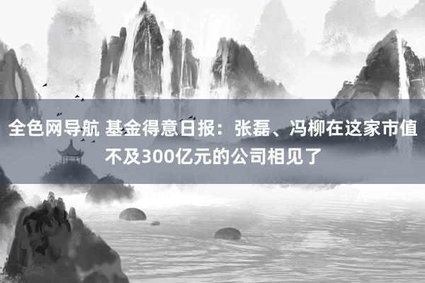 全色网导航 基金得意日报：张磊、冯柳在这家市值不及300亿元的公司相见了