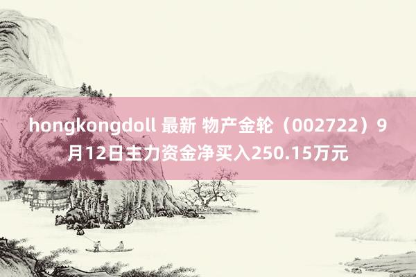 hongkongdoll 最新 物产金轮（002722）9月12日主力资金净买入250.15万元