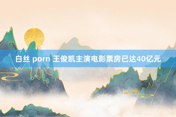 白丝 porn 王俊凯主演电影票房已达40亿元