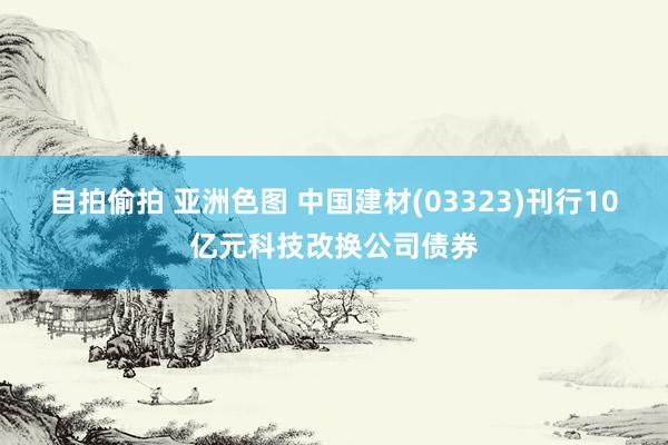 自拍偷拍 亚洲色图 中国建材(03323)刊行10亿元科技改换公司债券