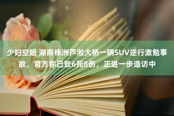 少妇空姐 湖南株洲芦淞大桥一辆SUV逆行激勉事故，官方称已致6死8伤，正进一步造访中