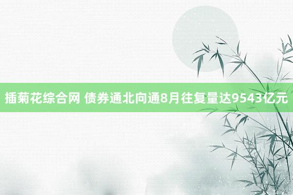 插菊花综合网 债券通北向通8月往复量达9543亿元