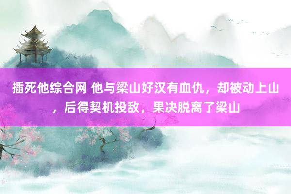 插死他综合网 他与梁山好汉有血仇，却被动上山，后得契机投敌，果决脱离了梁山