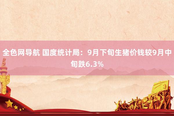 全色网导航 国度统计局：9月下旬生猪价钱较9月中旬跌6.3%