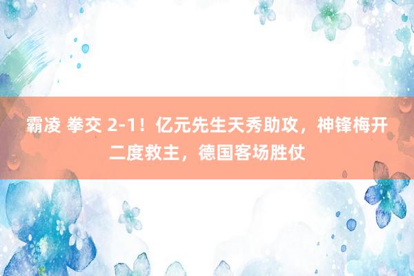 霸凌 拳交 2-1！亿元先生天秀助攻，神锋梅开二度救主，德国客场胜仗