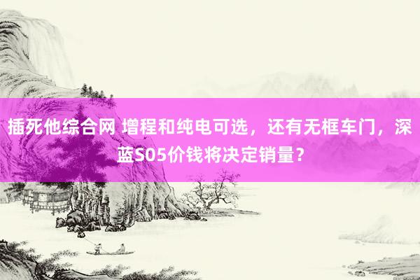 插死他综合网 增程和纯电可选，还有无框车门，深蓝S05价钱将决定销量？