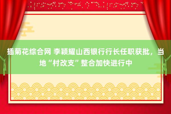 插菊花综合网 李颖耀山西银行行长任职获批，当地“村改支”整合加快进行中