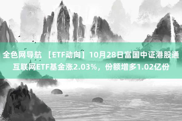 全色网导航 【ETF动向】10月28日富国中证港股通互联网ETF基金涨2.03%，份额增多1.02亿份