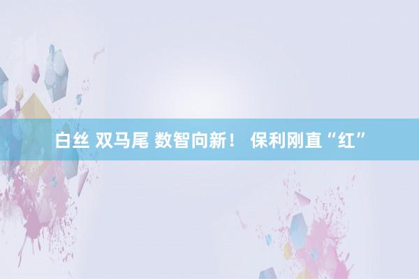 白丝 双马尾 数智向新！ 保利刚直“红”