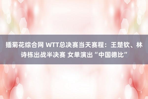 插菊花综合网 WTT总决赛当天赛程：王楚钦、林诗栋出战半决赛 女单演出“中国德比”