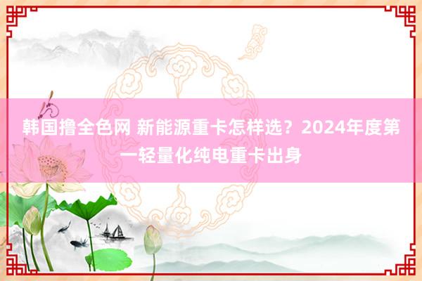 韩国撸全色网 新能源重卡怎样选？2024年度第一轻量化纯电重卡出身