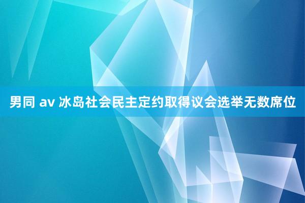 男同 av 冰岛社会民主定约取得议会选举无数席位