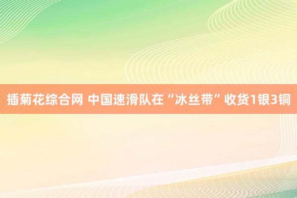 插菊花综合网 中国速滑队在“冰丝带”收货1银3铜