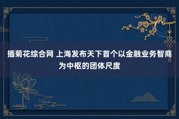 插菊花综合网 上海发布天下首个以金融业务智商为中枢的团体尺度