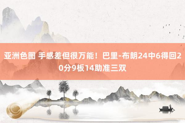 亚洲色图 手感差但很万能！巴里-布朗24中6得回20分9板14助准三双