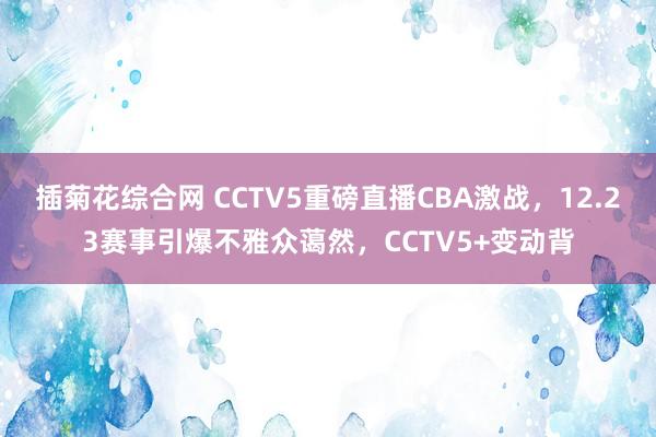 插菊花综合网 CCTV5重磅直播CBA激战，12.23赛事引爆不雅众蔼然，CCTV5+变动背