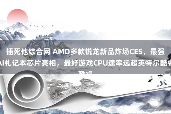 插死他综合网 AMD多款锐龙新品炸场CES，最强AI札记本芯片亮相，最好游戏CPU速率远超英特尔酷睿