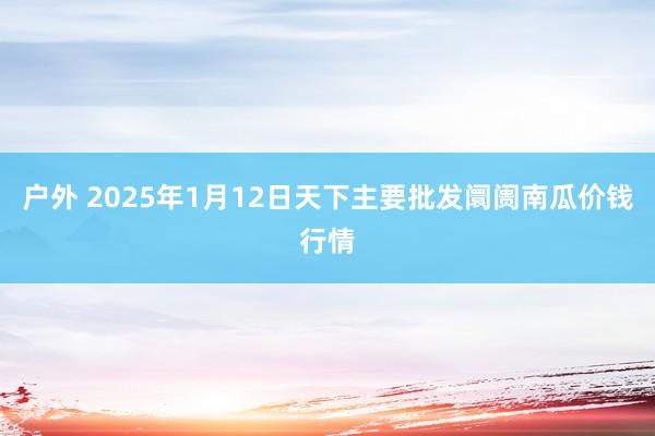 户外 2025年1月12日天下主要批发阛阓南瓜价钱行情