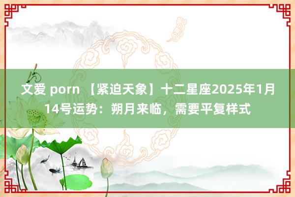 文爱 porn 【紧迫天象】十二星座2025年1月14号运势：朔月来临，需要平复样式